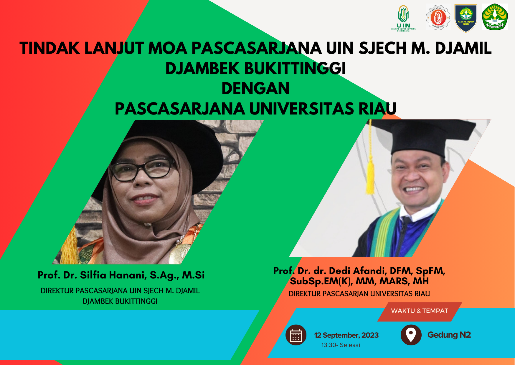 Tindak Lanjuti Moa Pascasarjana Universitas Riau Kunjungi Pascasarjana Uin Bukittinggi 3709